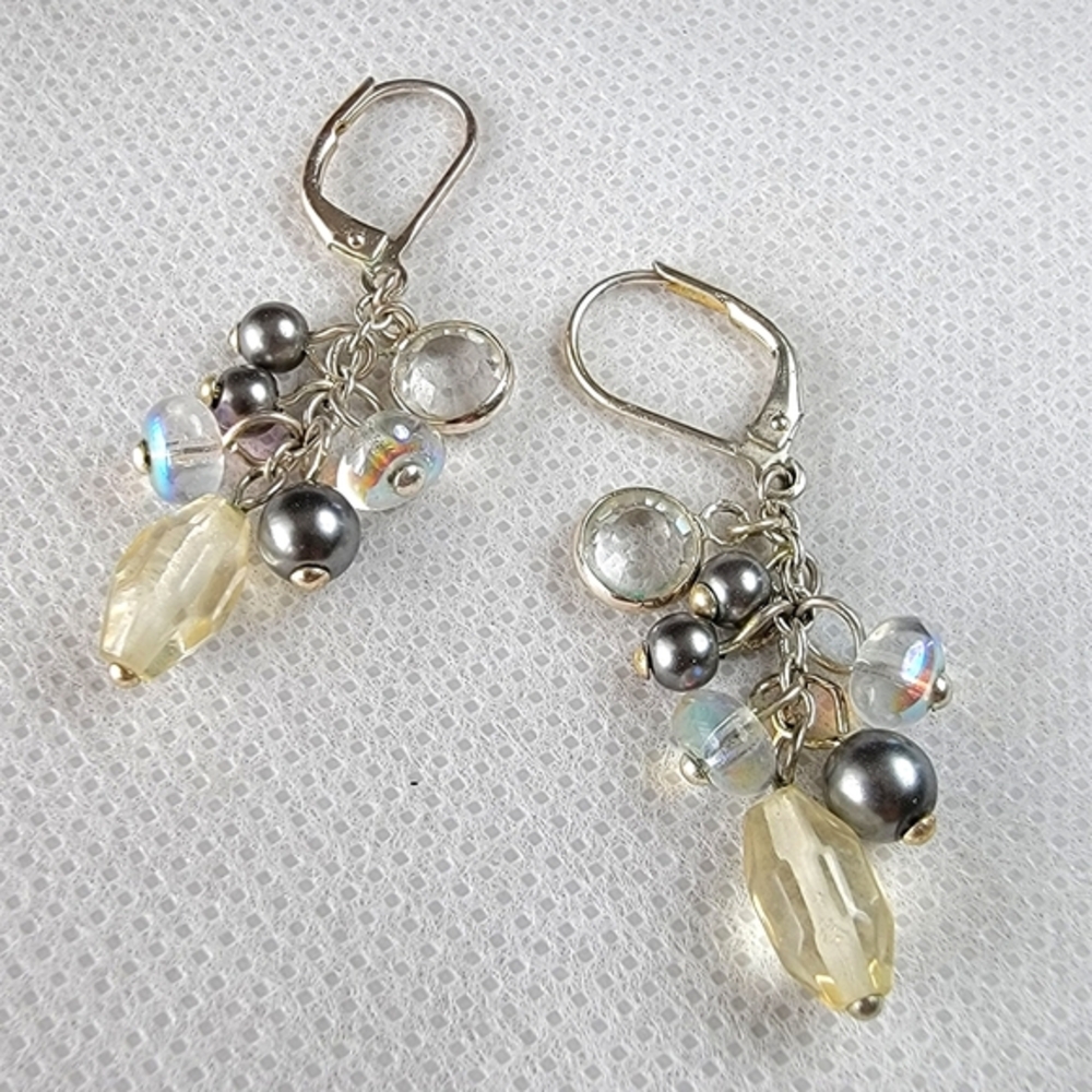 Dangle Earrings Mixed Bead and Pearl